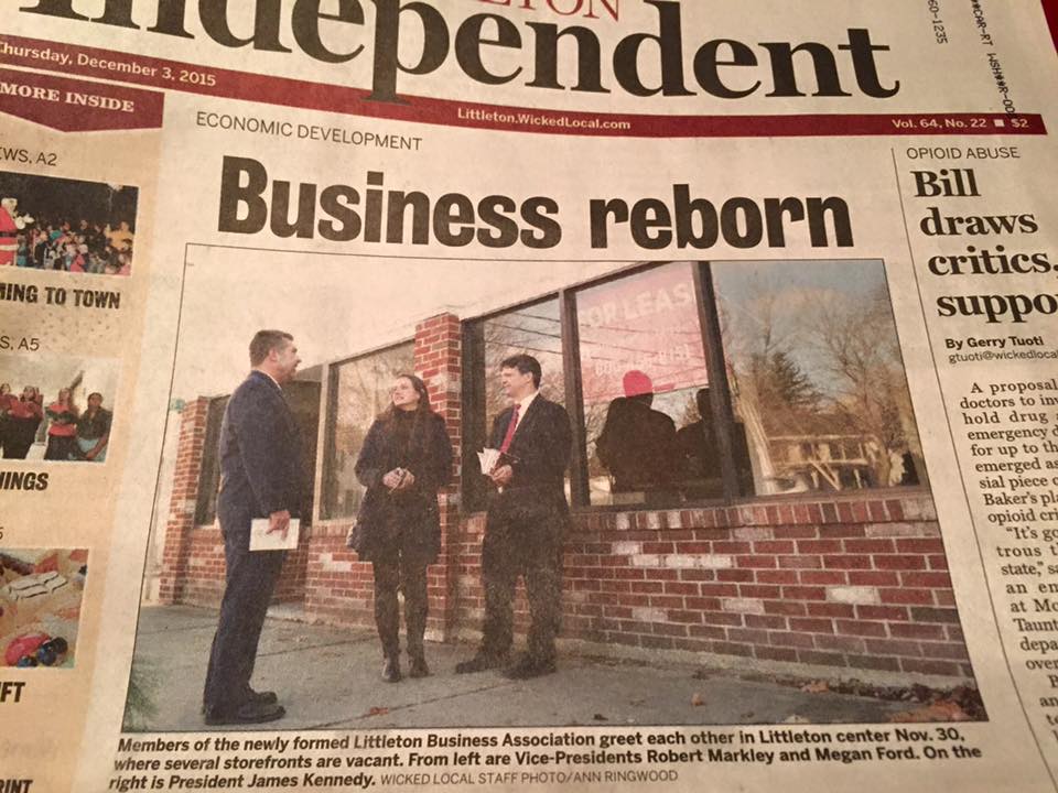The Littleton Independent article highlighting the rebirth and revitalization of the Littleton Business Association under new leadership.